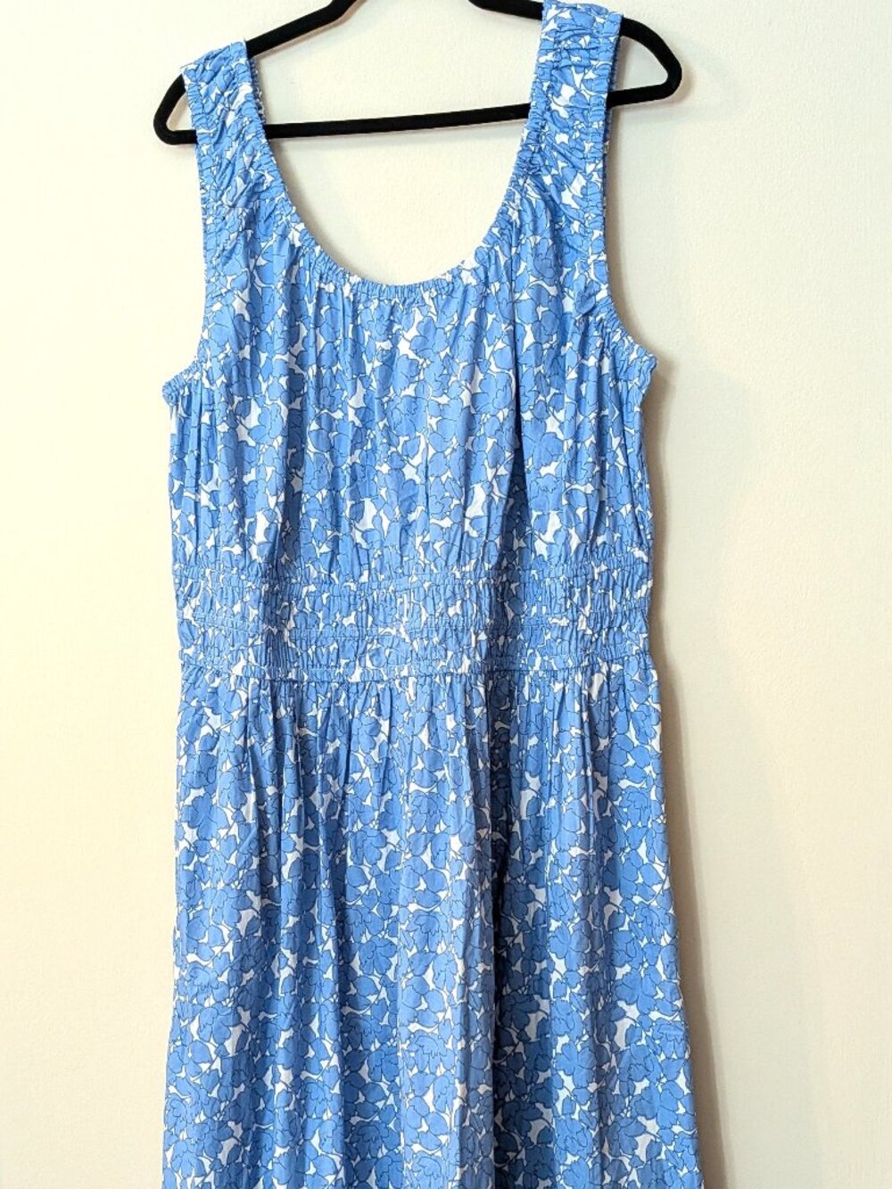 Lands’ End Women’s Blue Floral Sleeveless Sundress – Size 2X